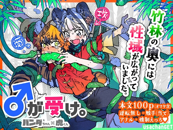 ♂が受け。パンダちゃん×虎くんの作品画像